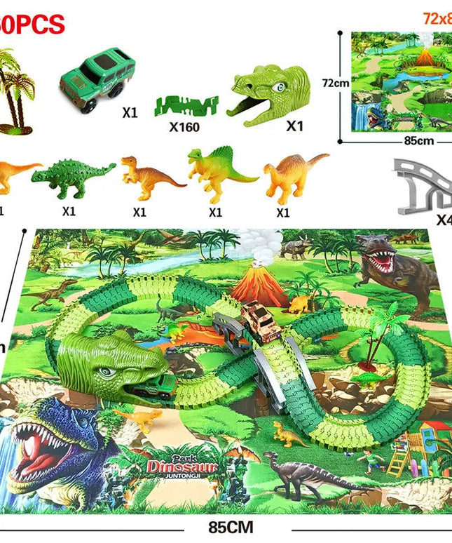 Children's Electric Assembled Track Racing Simulation Animal Tyrannosaurus Dinosaur Toy Puzzle Boy Gift beldemo5-toys2
