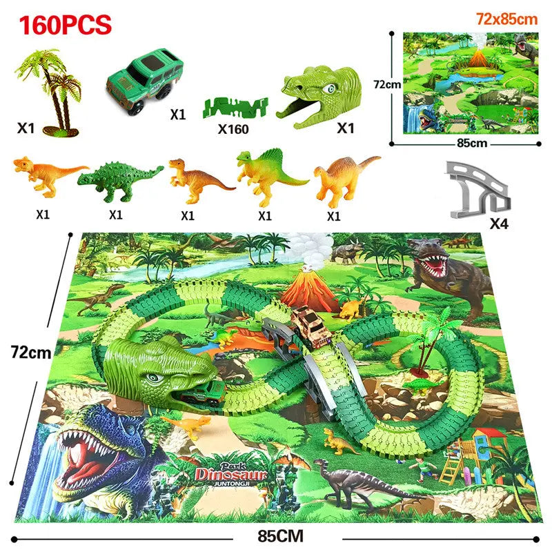 Children's Electric Assembled Track Racing Simulation Animal Tyrannosaurus Dinosaur Toy Puzzle Boy Gift beldemo5-toys2