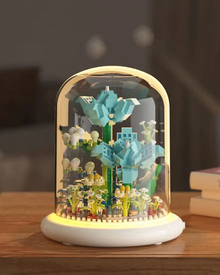 Building Block Flower Eternal Rose Small Particle Building Block Assembly Toy Gift Desktop Decoration beldemo5-toys2