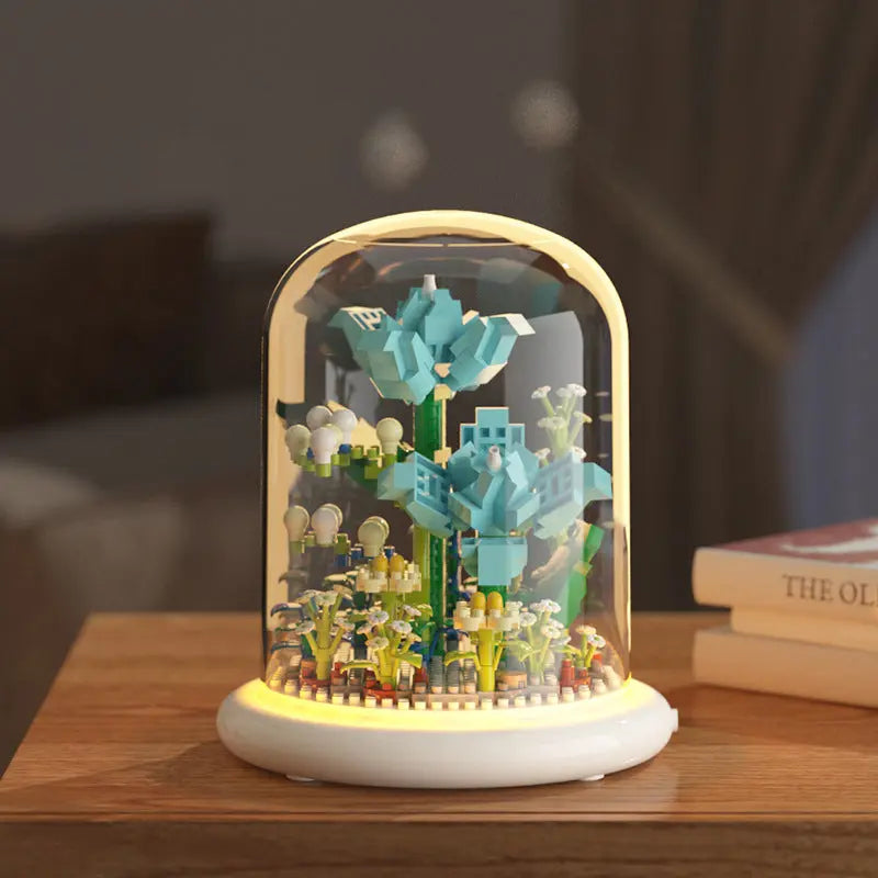 Building Block Flower Eternal Rose Small Particle Building Block Assembly Toy Gift Desktop Decoration beldemo5-toys2