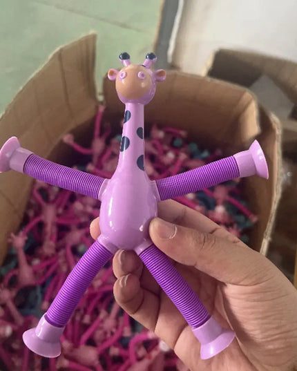 Giraffe Tubes Sensory Toys Novelty Spring Fidget Toy Stretch Tube Stress Relief Toy For Kid Birthday Gift Party Favors beldemo5-toys2