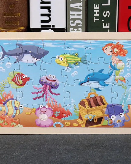80PCS wooden educational toys educational development baby kids training toys children animal puzzle beldemo5-toys2