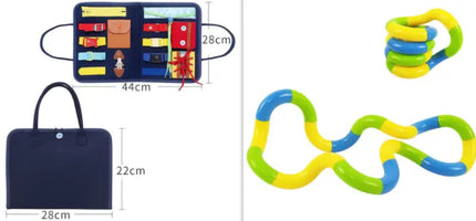 New Busy Book Children's Busy Board Dressing And Buttoning Learning Baby Early Education Preschool Sensory Learning Toy beldemo5-toys2