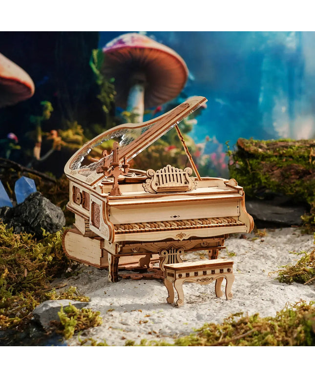 Robotime 223pcs 3D Wooden Puzzle Magic Piano Mechanical Music Box Toy Gift Desk Gift For Men Women Hobby AMK81 beldemo5-toys2