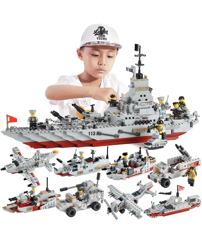 8-in-1 military battleship boy gift puzzle children toys beldemo5-toys2