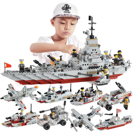 8-in-1 military battleship boy gift puzzle children toys beldemo5-toys2