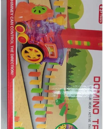 Domino Train Toys Baby Toys Car Puzzle Automatic Release Licensing Electric Building Blocks Train Toy beldemo5-toys2