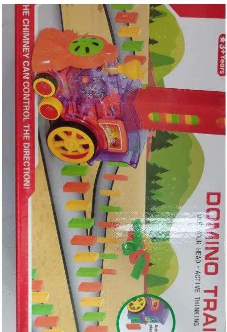 Domino Train Toys Baby Toys Car Puzzle Automatic Release Licensing Electric Building Blocks Train Toy beldemo5-toys2