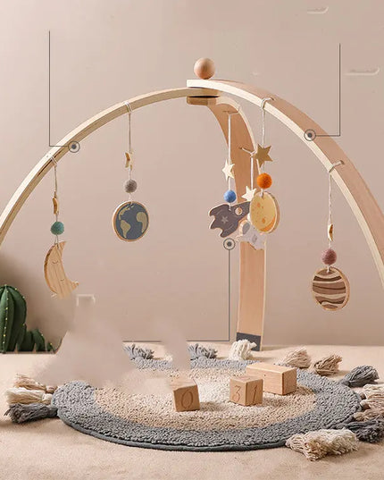 Triangle Rack Wooden Fitness Equipment Newborn Baby Crib Toy beldemo5-toys2