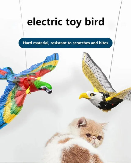 Simulation Bird Cat Interactive Pet Toys Hanging Eagle Flying Teasering Play Kitten Dog Toys Animals Cat Accessories Supplies beldemo5-toys2