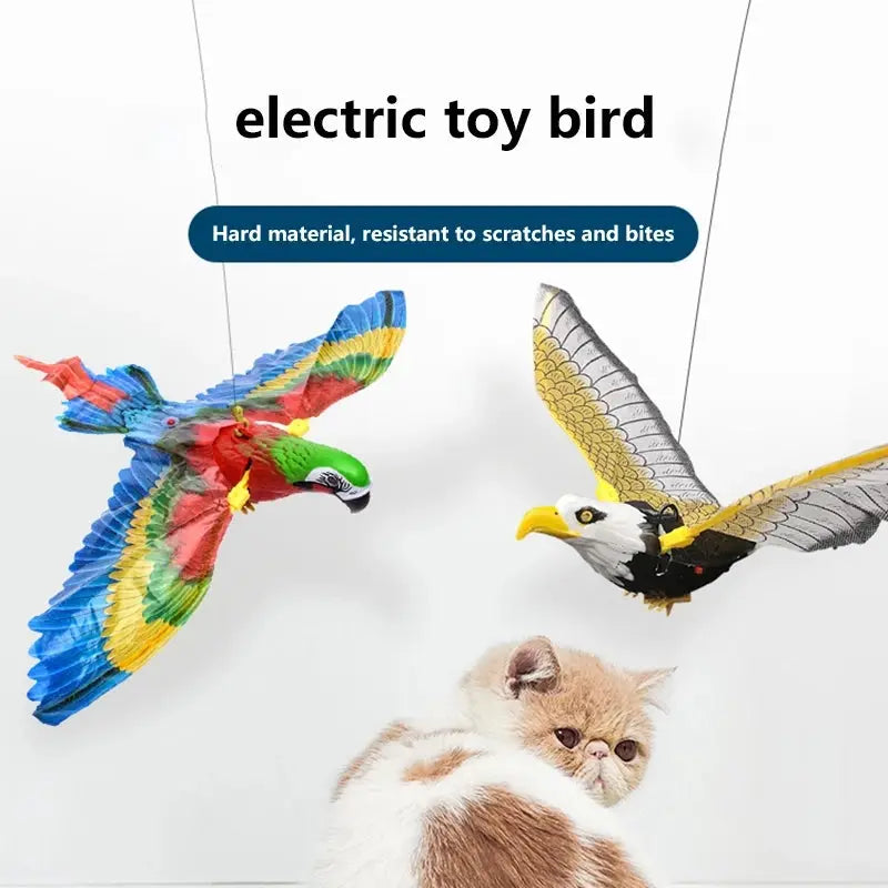 Simulation Bird Cat Interactive Pet Toys Hanging Eagle Flying Teasering Play Kitten Dog Toys Animals Cat Accessories Supplies beldemo5-toys2