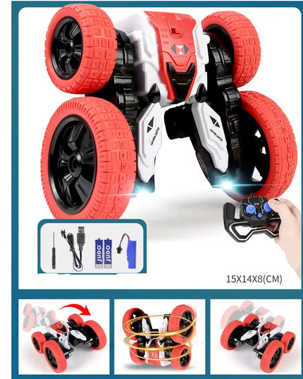 Double-sided Tumbling Stunt Dump Truck Charging Version Remote Control Toy beldemo5-toys2