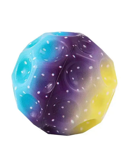 Colorful Hole Ball Soft Bouncy Ball Anti-fall Moon Shape Porous Bouncy Ball Kids Indoor Toys Ergonomic Design Elastic Ball beldemo5-toys2