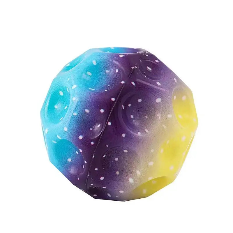 Colorful Hole Ball Soft Bouncy Ball Anti-fall Moon Shape Porous Bouncy Ball Kids Indoor Toys Ergonomic Design Elastic Ball beldemo5-toys2