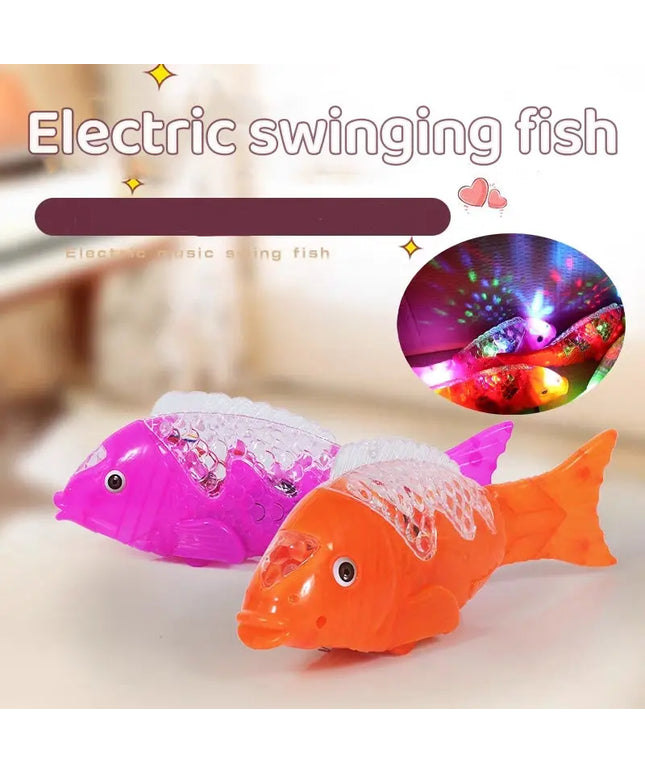 Children's Electric Fish Toy Flash Swing Projection Luminous Music Simulation beldemo5-toys2