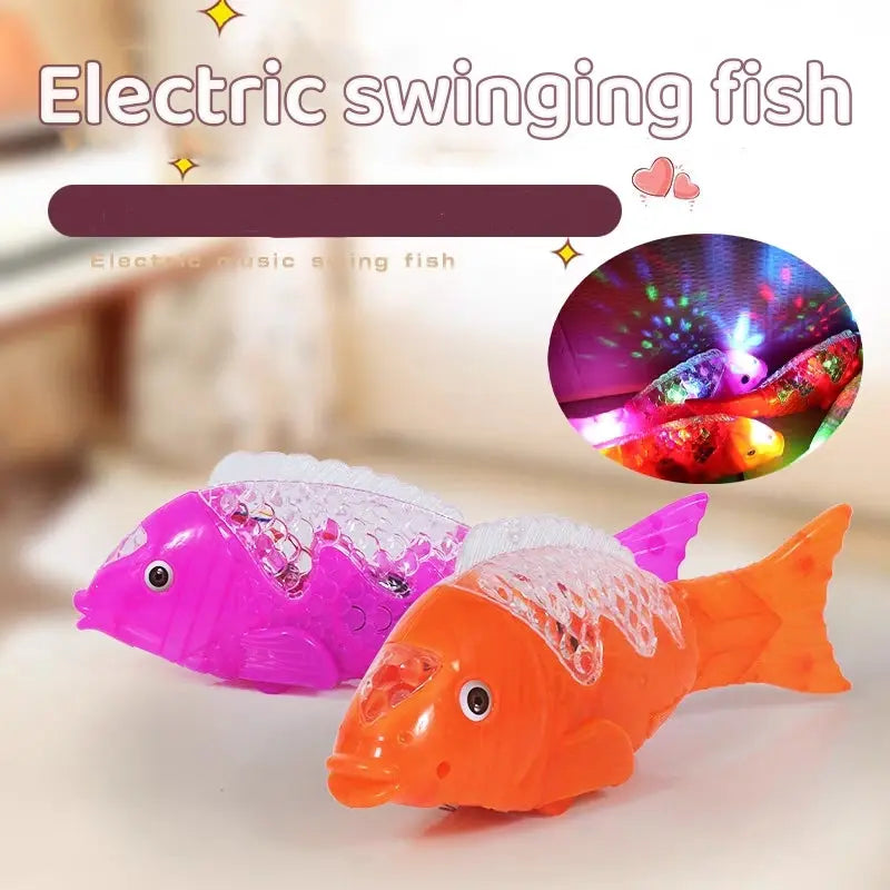 Children's Electric Fish Toy Flash Swing Projection Luminous Music Simulation beldemo5-toys2