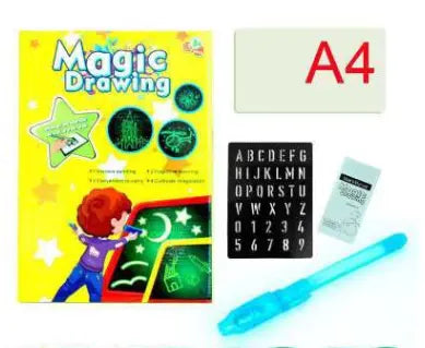Educational Toy Drawing Pad 3D Magic 8 Light Effects Puzzle Board Sketchpad beldemo5-toys2