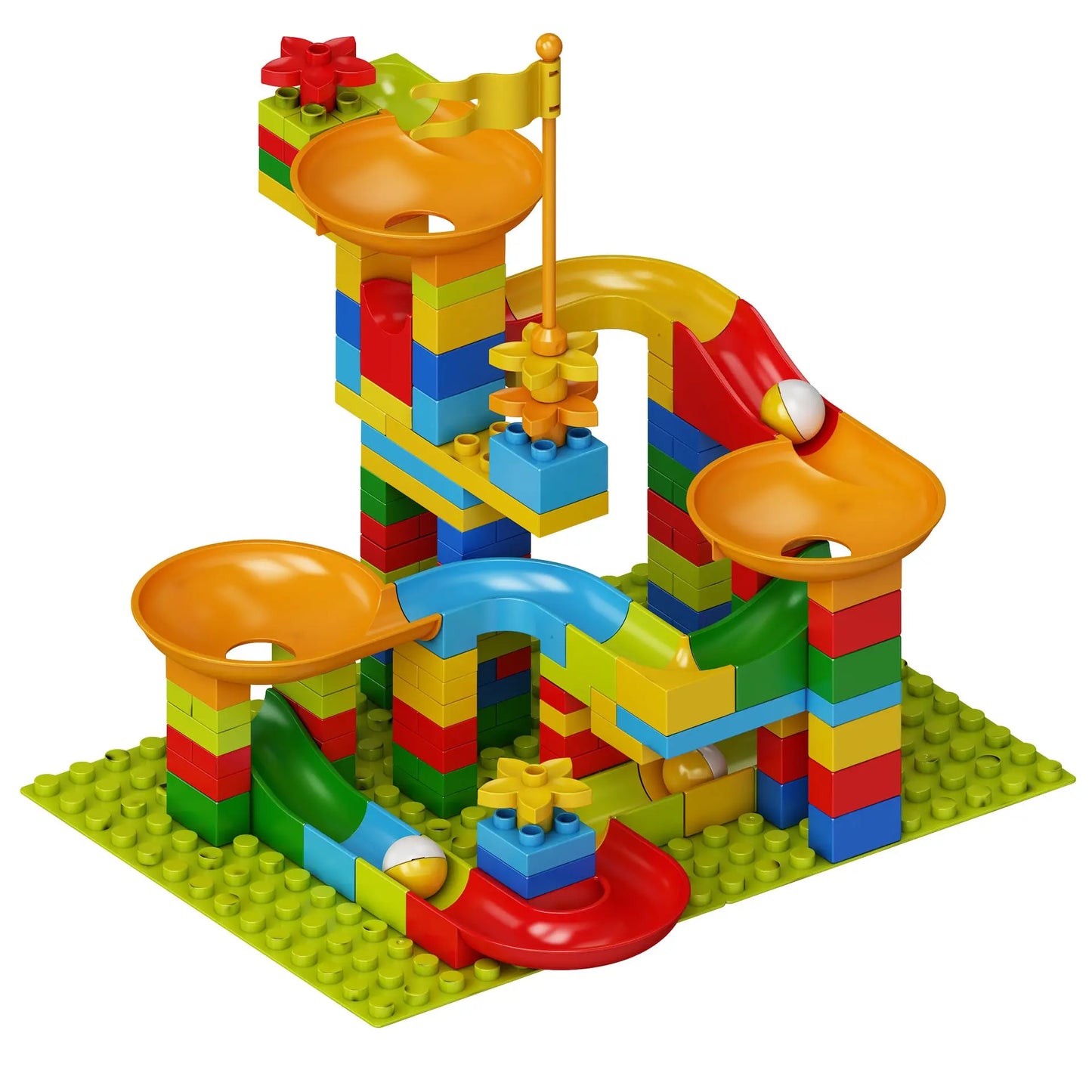 Children's Slide Blocks Are Compatible With Plastic Assembly beldemo5-toys2