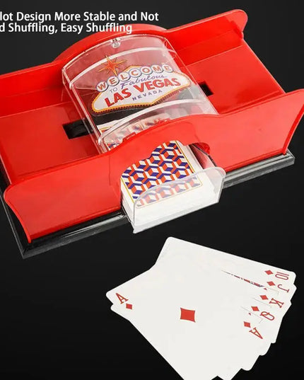 Poker Card Hand Shuffler Easy Hand Cranked Casino Card Shuffling Machine For Blackjack Poker Texas beldemo5-toys2