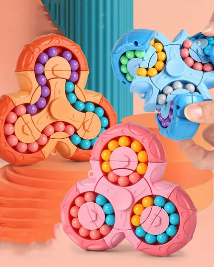 Magic Bean Puzzle Toy, Rotating Magic Bean Cube&Fidget Spinner Toys 2-in-1, Magic Ball Brain Teaser STEM Game, Gift For Kids Boys Girls, Teens And Adult For Birthday Christmas New Year beldemo5-toys2