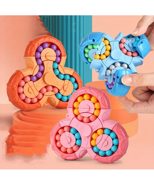 Magic Bean Puzzle Toy, Rotating Magic Bean Cube&Fidget Spinner Toys 2-in-1, Magic Ball Brain Teaser STEM Game, Gift For Kids Boys Girls, Teens And Adult For Birthday Christmas New Year beldemo5-toys2