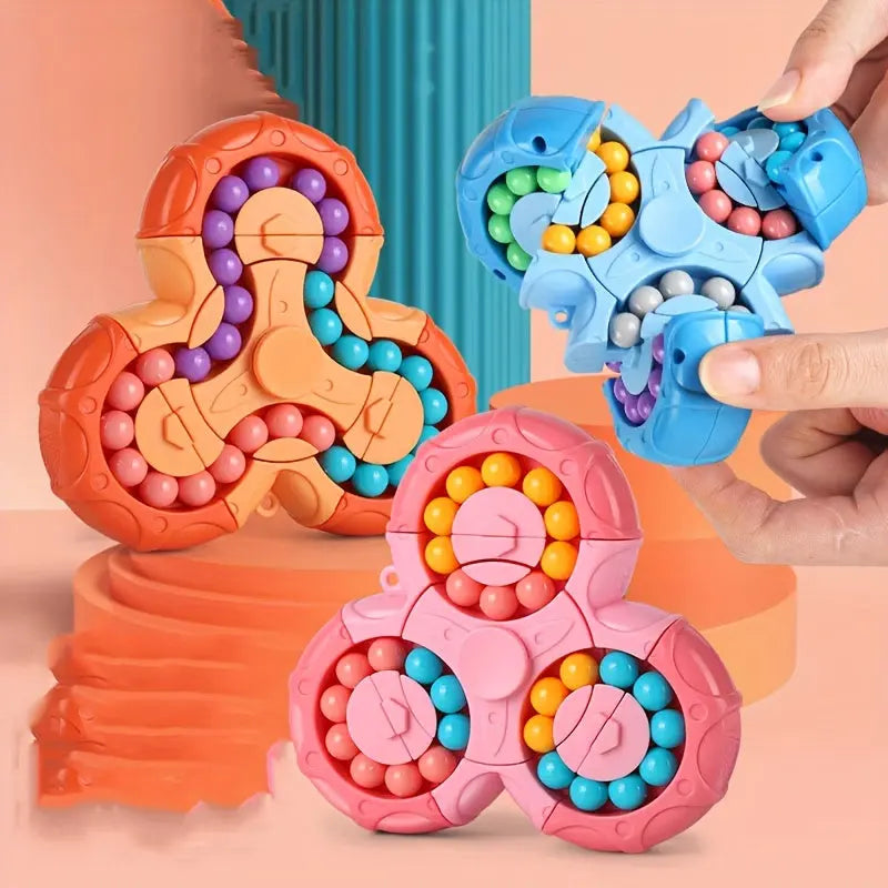 Magic Bean Puzzle Toy, Rotating Magic Bean Cube&Fidget Spinner Toys 2-in-1, Magic Ball Brain Teaser STEM Game, Gift For Kids Boys Girls, Teens And Adult For Birthday Christmas New Year beldemo5-toys2