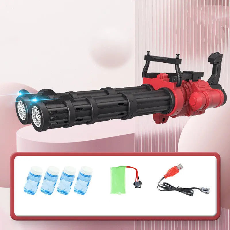 Super Big Double-Tube Bubble Gun Machine Outdoor Blowing Soap Bubble Maker Toy Automatic Water Toy For Children Birthday Party beldemo5-toys2