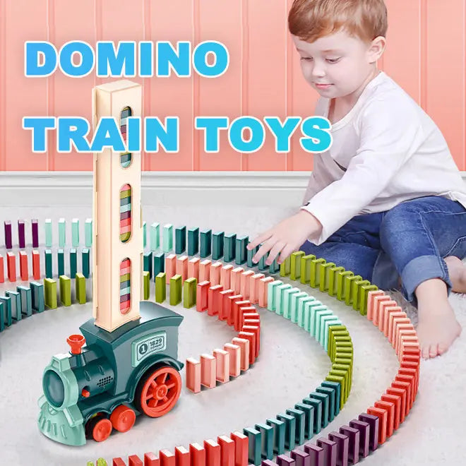 Domino Train Toys Baby Toys Car Puzzle Automatic Release Licensing Electric Building Blocks Train Toy beldemo5-toys2