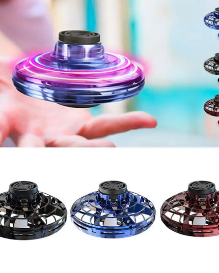 Mini Fingertip Gyro Interactive Decompression Toy Drone LED UFO Type Flying Helicopter Spinner Toy Kids beldemo5-toys2