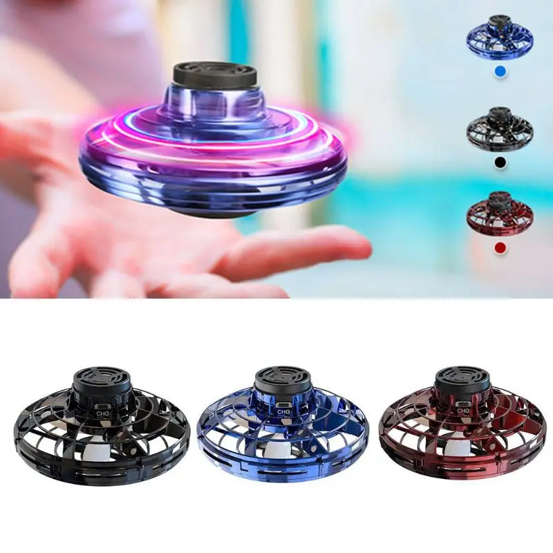 Mini Fingertip Gyro Interactive Decompression Toy Drone LED UFO Type Flying Helicopter Spinner Toy Kids beldemo5-toys2