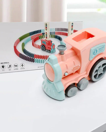 Domino Train Toys Baby Toys Car Puzzle Automatic Release Licensing Electric Building Blocks Train Toy beldemo5-toys2