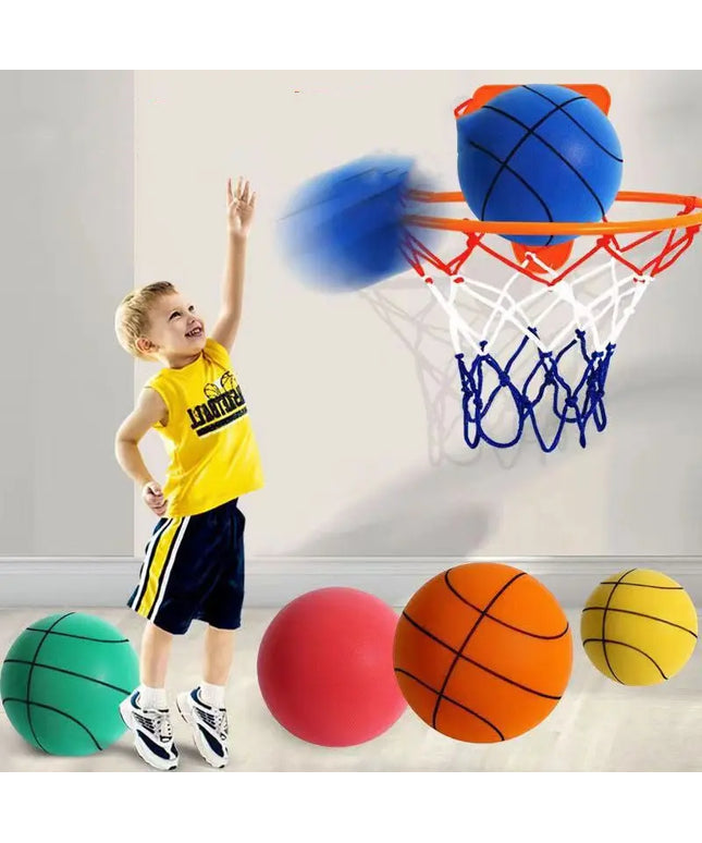 Silent High Density Foam Sports Ball Indoor Mute Basketball Soft Elastic Ball Children Sports Toy Games beldemo5-toys2