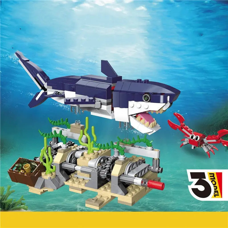 Building Blocks Changeable Series Submarine Creature Toys beldemo5-toys2