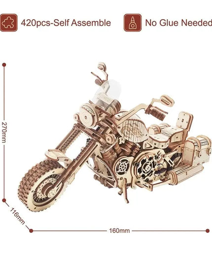 Robotime Rokr Cruiser Motorcycle DIY Wooden Model 420 Pcs Building Block Kits Funny Toys Gifts For Children Adults Dropshipping beldemo5-toys2
