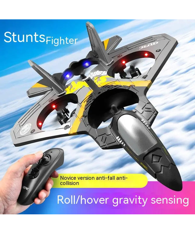 Children's Remote Control Aircraft V17 Fighter Drone Drop-resistant Foam Fixed Wing Glider Stunt Boy Toy beldemo5-toys2