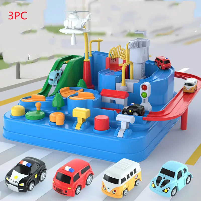 Cars Pass Through Big Adventure Parking Lot Rail Car Toy Car Track Kids Toy beldemo5-toys2