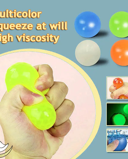 Luminous Sticky Ball Toys Sticky Wall Home Party Games Glow In The Dark Novelty Toys Decompression Squeeze Toy beldemo5-toys2