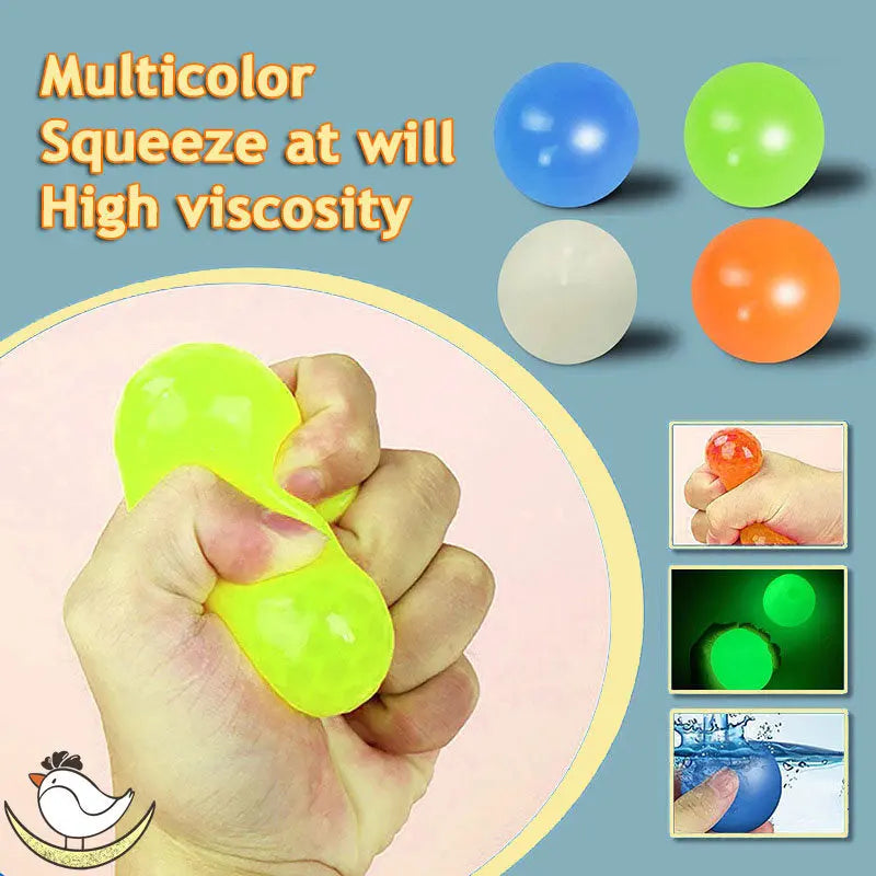Luminous Sticky Ball Toys Sticky Wall Home Party Games Glow In The Dark Novelty Toys Decompression Squeeze Toy beldemo5-toys2