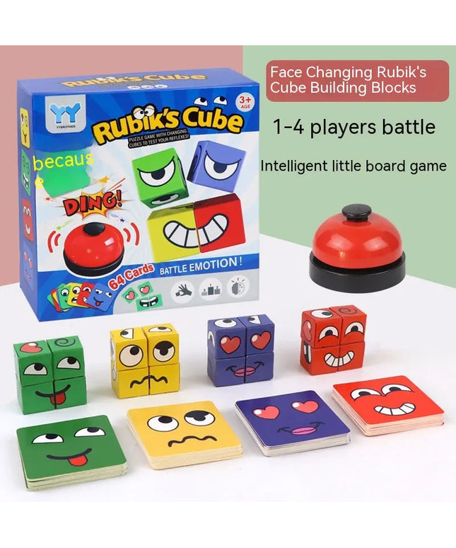 Face Changing Rubik's Cube Educational Toy Expression Building Blocks beldemo5-toys2