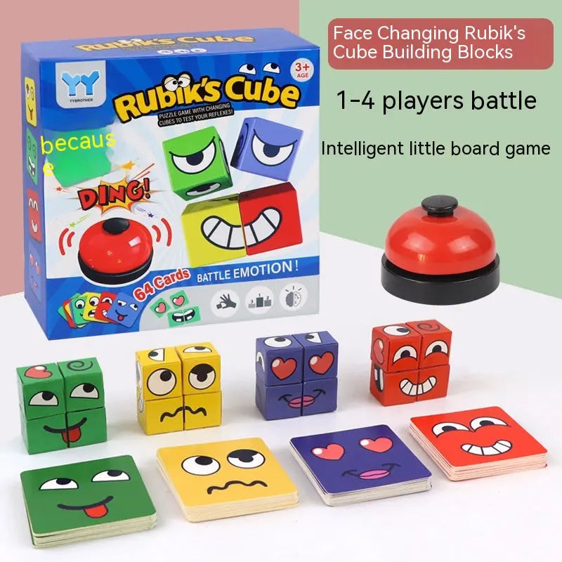 Face Changing Rubik's Cube Educational Toy Expression Building Blocks beldemo5-toys2