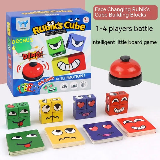 Face Changing Rubik's Cube Educational Toy Expression Building Blocks beldemo5-toys2