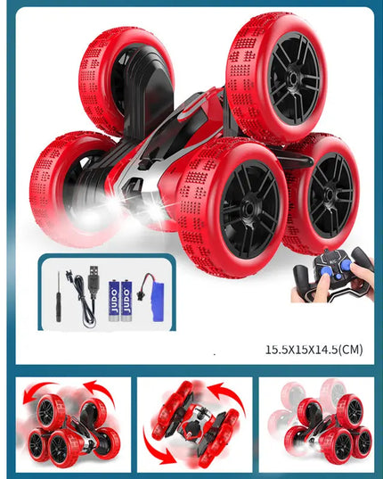 Double-sided Tumbling Stunt Dump Truck Charging Version Remote Control Toy beldemo5-toys2