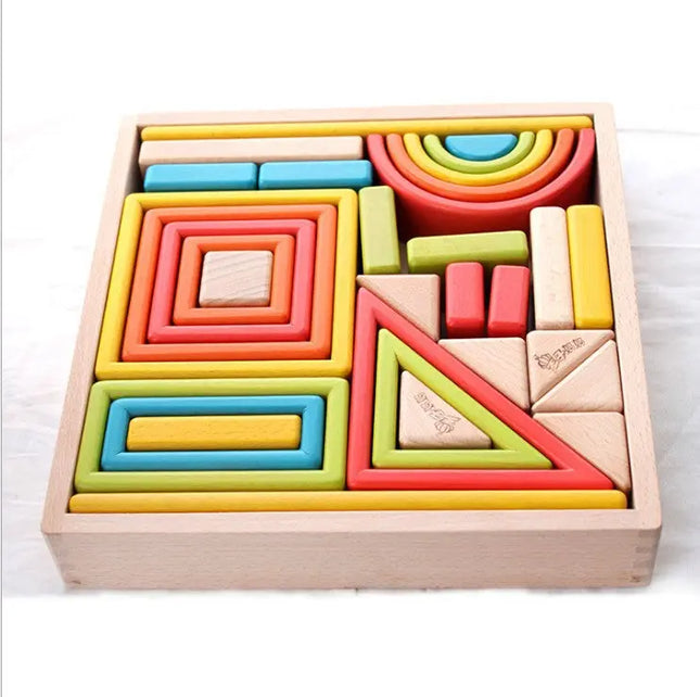 Rainbow Building Blocks Children's Baby Educational Creative Toys beldemo5-toys2