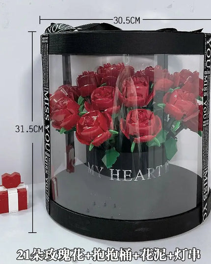 Building Blocks Rose Bouquet Flower Pot beldemo5-toys2