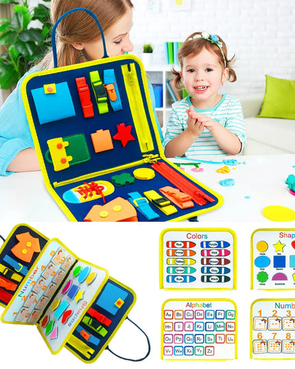 New Busy Book Children's Busy Board Dressing And Buttoning Learning Baby Early Education Preschool Sensory Learning Toy beldemo5-toys2