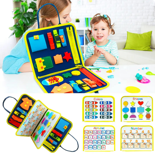 New Busy Book Children's Busy Board Dressing And Buttoning Learning Baby Early Education Preschool Sensory Learning Toy beldemo5-toys2