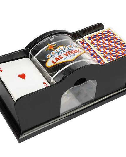 Poker Card Hand Shuffler Easy Hand Cranked Casino Card Shuffling Machine For Blackjack Poker Texas beldemo5-toys2