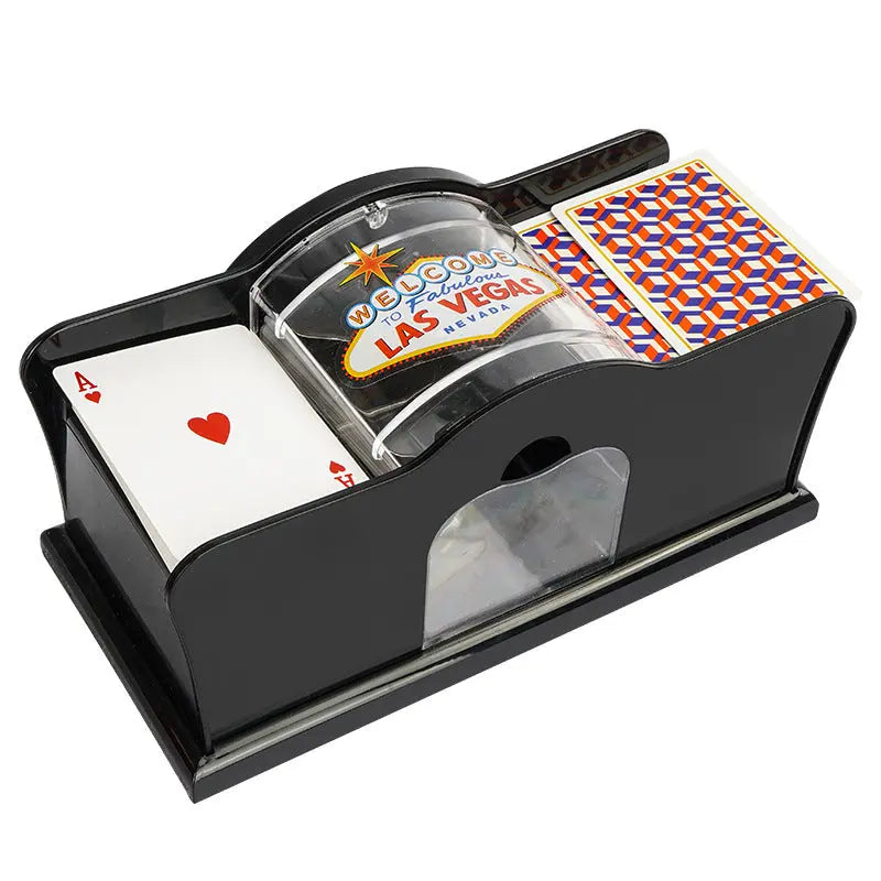 Poker Card Hand Shuffler Easy Hand Cranked Casino Card Shuffling Machine For Blackjack Poker Texas beldemo5-toys2