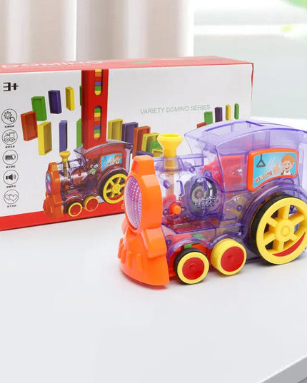 Domino Train Toys Baby Toys Car Puzzle Automatic Release Licensing Electric Building Blocks Train Toy beldemo5-toys2