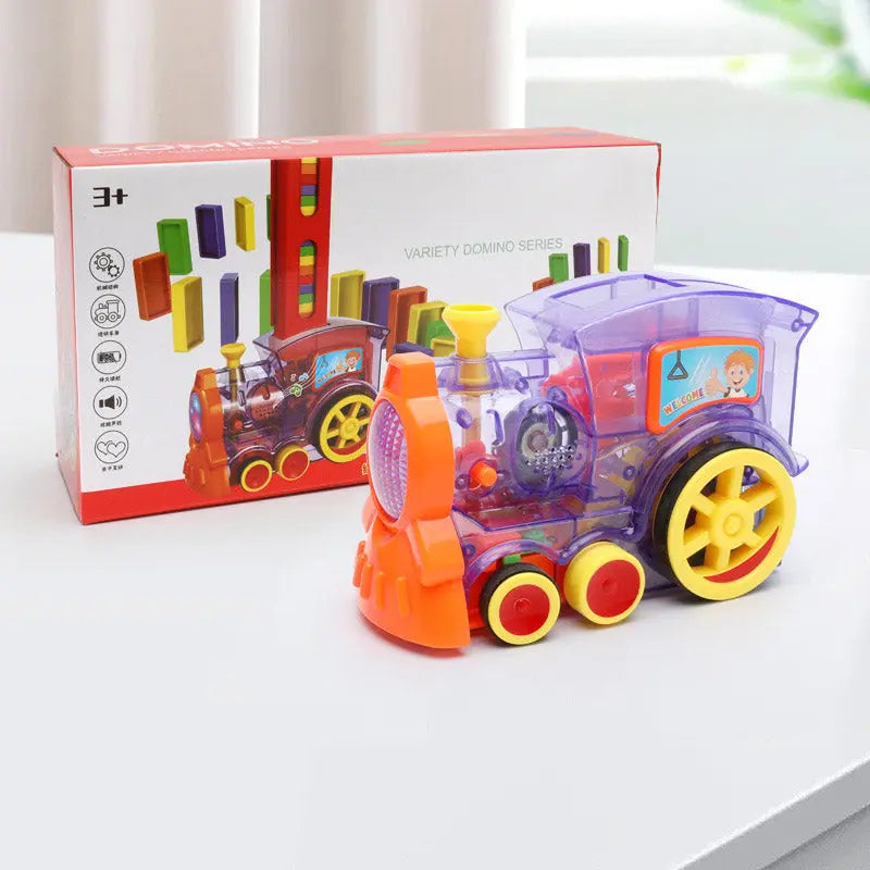 Domino Train Toys Baby Toys Car Puzzle Automatic Release Licensing Electric Building Blocks Train Toy beldemo5-toys2